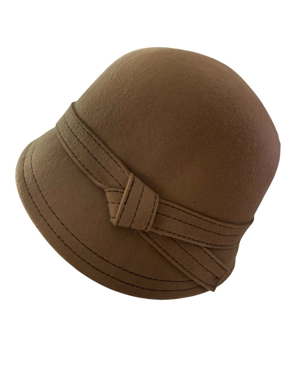 Kate Landry 100% Wool Cloche Bucket Hat Vintage Flapper Style Hat Accent Headban